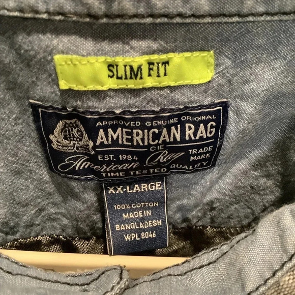 #201 Awesome American Rag Charcoal Long Sleeve Shirt Size XXL - Picture 4 of 6